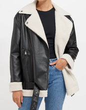 BRUNETTE THE LABEL - FLORENCE SHEARLING VEGAN LEATHER JACKET