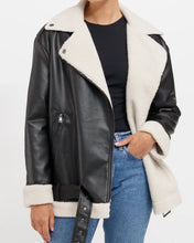 BRUNETTE THE LABEL - FLORENCE SHEARLING VEGAN LEATHER JACKET